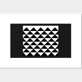 Abstract Triangles pattern - black and white. Posters and Art